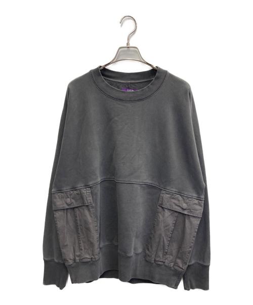 THE NORTHFACE PURPLELABEL（ザ・ノースフェイス パープルレーベル）THE NORTHFACE PURPLELABEL (ザ・ノースフェイス パープルレーベル) 11oz Crewneck Sweatshirt Sax グレー サイズ:Mの古着・服飾アイテム