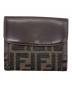 FENDI (フェンディ) ズッカ柄2つ折り財布 ブラウン：14000円