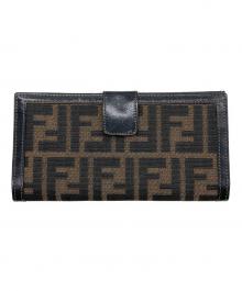 FENDI（フェンディ）の古着「ズッカ柄長財布」｜ブラウン