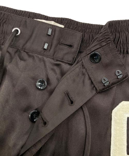 CELINE（セリーヌ）CELINE (セリーヌ) サイドラインサテントラックアスレチックロングパンツ ブラウン サイズ:34の古着・服飾アイテム