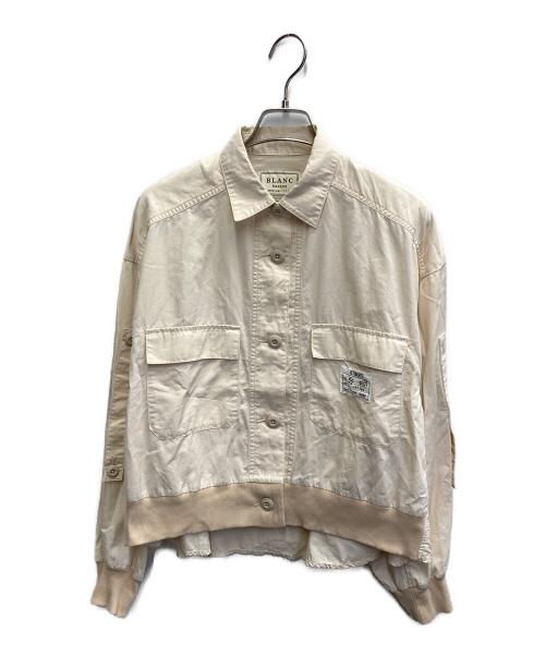 blanc basque（ブランバスク）BLANC basque (ブランバスク) コットンテンセルツイルシャツブルゾン ベージュ サイズ:38の古着・服飾アイテム