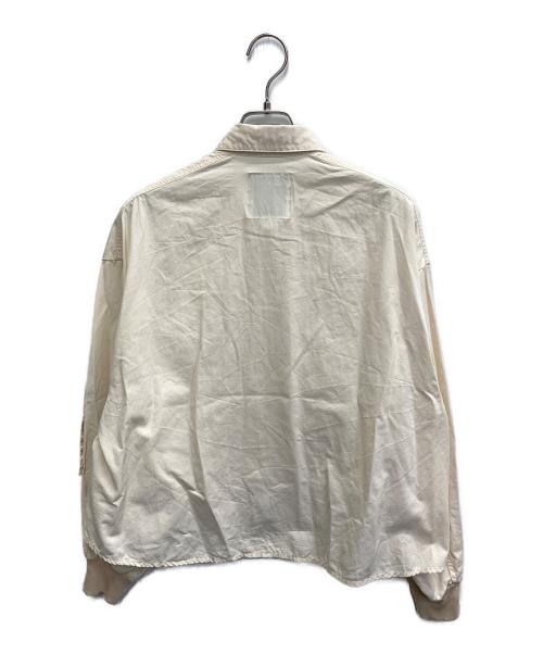 blanc basque（ブランバスク）BLANC basque (ブランバスク) コットンテンセルツイルシャツブルゾン ベージュ サイズ:38の古着・服飾アイテム
