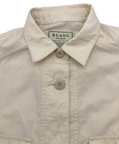 blanc basque（ブランバスク）BLANC basque (ブランバスク) コットンテンセルツイルシャツブルゾン ベージュ サイズ:38の古着・服飾アイテム