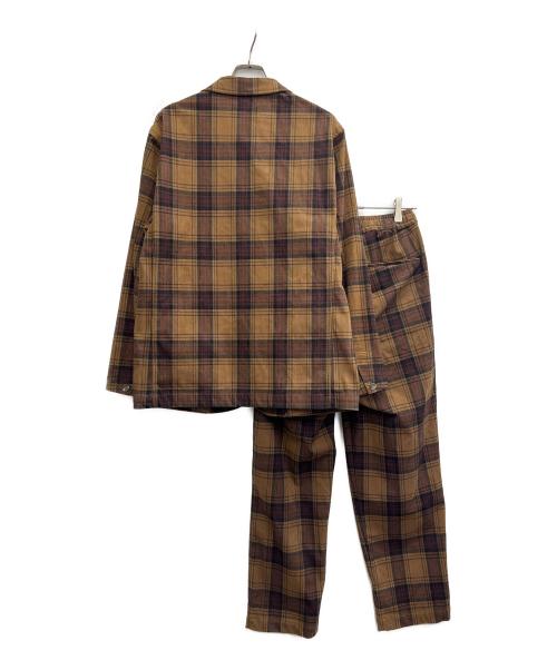 JOURNAL STANDARD relume（ジャーナルスタンダード レリューム）JOURNAL STANDARD relume (ジャーナルスタンダード レリューム) チェックセットアップ ブラウン サイズ:tops M、pt Sの古着・服飾アイテム