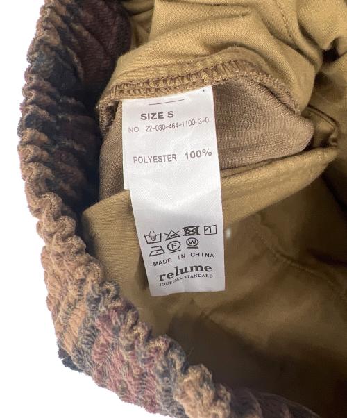 JOURNAL STANDARD relume（ジャーナルスタンダード レリューム）JOURNAL STANDARD relume (ジャーナルスタンダード レリューム) チェックセットアップ ブラウン サイズ:tops M、pt Sの古着・服飾アイテム