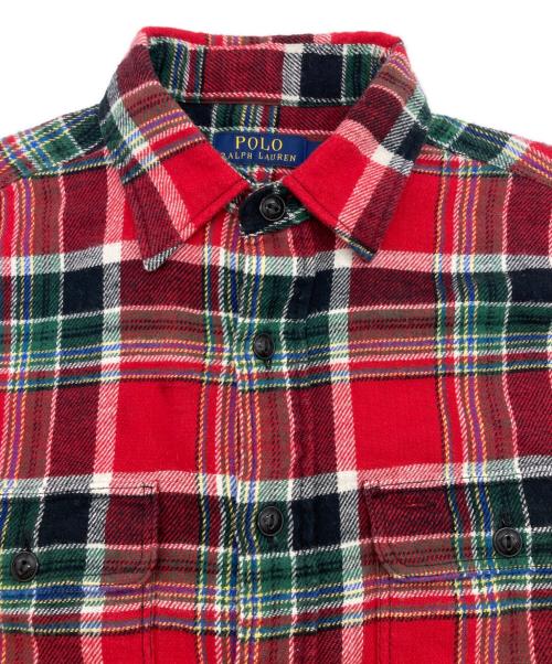 POLO RALPH LAUREN（ポロ・ラルフローレン）POLO RALPH LAUREN (ポロ・ラルフローレン) タータンチェックネルシャツ レッド サイズ:Sの古着・服飾アイテム