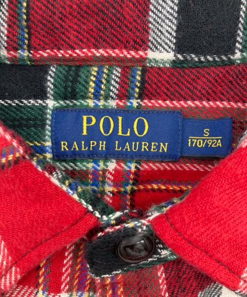 POLO RALPH LAUREN（ポロ・ラルフローレン）POLO RALPH LAUREN (ポロ・ラルフローレン) タータンチェックネルシャツ レッド サイズ:Sの古着・服飾アイテム