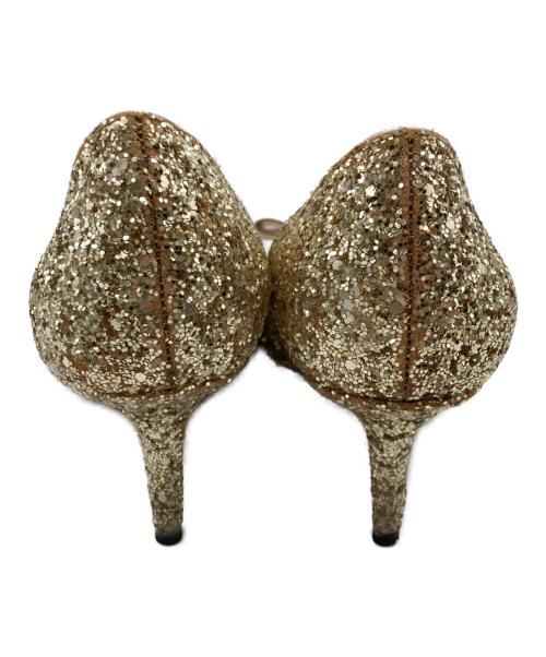 JIMMY CHOO（ジミーチュウ）JIMMY CHOO (ジミーチュウ) ROMY60 グリッターパンプス ベージュ サイズ:37の古着・服飾アイテム