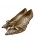 JIMMY CHOO（ジミーチュウ）の古着「ROMY60 グリッターパンプス」｜ベージュ