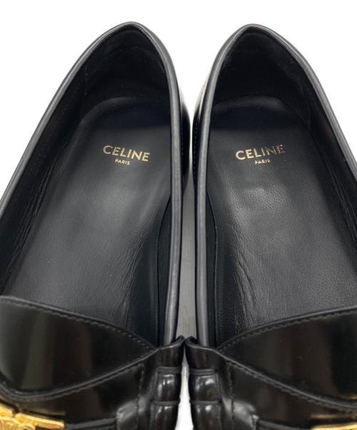 CELINE（セリーヌ）CELINE (セリーヌ) トリオンフ レザーローファー ブラック サイズ:41の古着・服飾アイテム