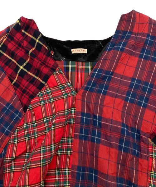 KAPITAL（キャピタル）KAPITAL (キャピタル) チェックワンピース レッド×ネイビー サイズ:Sの古着・服飾アイテム
