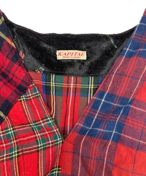 KAPITAL（キャピタル）KAPITAL (キャピタル) チェックワンピース レッド×ネイビー サイズ:Sの古着・服飾アイテム