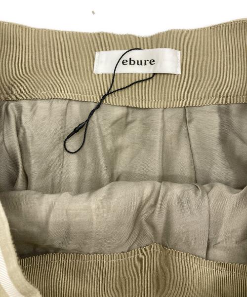 ebure（エブール）EBURE (エブール) リネン ストライプ フレアスカート ベージュ サイズ:38の古着・服飾アイテム