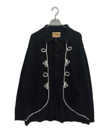 PENNEYS（ペニーズ）の古着「ROPE EMB POLO CARDIGAN」｜ブラック