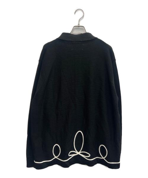 PENNEYS（ペニーズ）penneys (ペニーズ) ROPE EMB POLO CARDIGAN ブラック サイズ:Mの古着・服飾アイテム