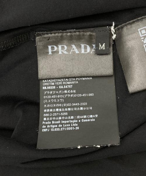 PRADA（プラダ）PRADA (プラダ) STRETCH COTTON Tシャツ ブラック サイズ:Mの古着・服飾アイテム