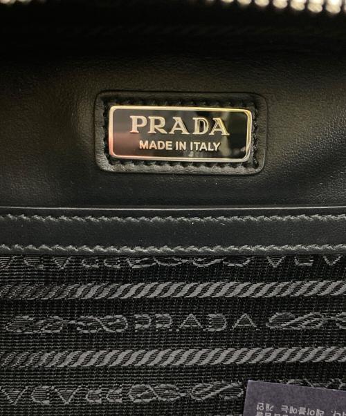 PRADA（プラダ）PRADA (プラダ) ブリックサファリアーノレザーバッグ ブラックの古着・服飾アイテム