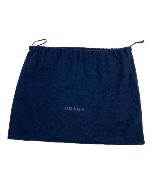 PRADA（プラダ）PRADA (プラダ) ブリックサファリアーノレザーバッグ ブラックの古着・服飾アイテム