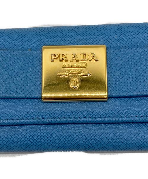PRADA（プラダ）PRADA (プラダ) サフィアーノリボン6連キーケース ブルーの古着・服飾アイテム