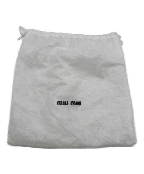 MIU MIU（ミュウミュウ）MIU MIU (ミュウミュウ) マテラッセ レザーショルダーポーチ ピンク×ゴールドの古着・服飾アイテム
