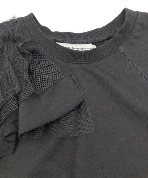Risley（リズレー）RISLEY (リズレー) フリルフレンチスウェット ブラック サイズ:FREEの古着・服飾アイテム