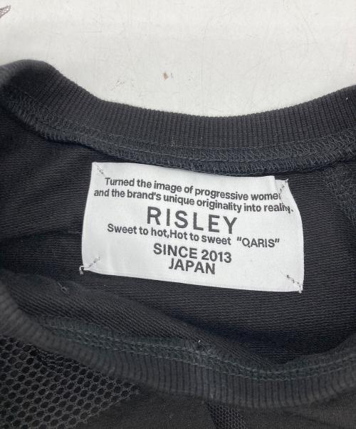 Risley（リズレー）RISLEY (リズレー) フリルフレンチスウェット ブラック サイズ:FREEの古着・服飾アイテム