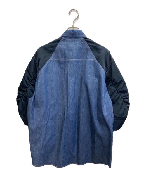Lallia Mu（ラリア ムー）Lallia Mu (ラリア ムー) バルーンハーフスリーブデニムシャツ インディゴ サイズ:38の古着・服飾アイテム