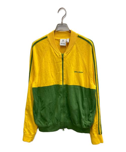 adidas Originals（アディダスオリジナル）adidas Originals (アディダスオリジナル) WALES BONNER (ウェールズボナー) WB NEW KNIT TRACK TOP イエロー×グリーン サイズ:XLの古着・服飾アイテム