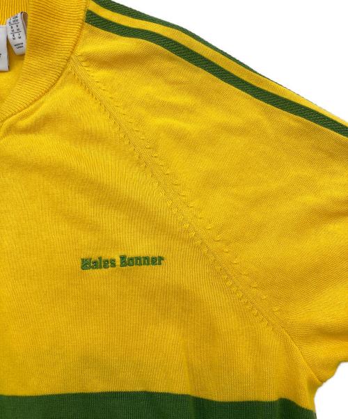 adidas Originals（アディダスオリジナル）adidas Originals (アディダスオリジナル) WALES BONNER (ウェールズボナー) WB NEW KNIT TRACK TOP イエロー×グリーン サイズ:XLの古着・服飾アイテム