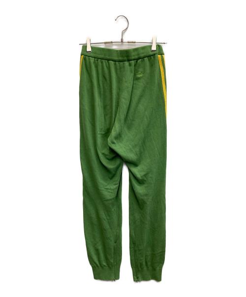 adidas Originals（アディダスオリジナル）adidas originals (アディダスオリジナル) WALES BONNER (ウェールズボナー) NEW KNIT TRACK PANT グリーン×イエロー サイズ:Mの古着・服飾アイテム