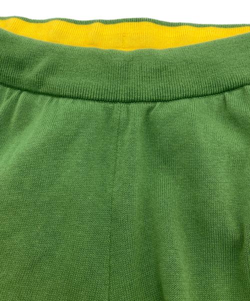 adidas Originals（アディダスオリジナル）adidas originals (アディダスオリジナル) WALES BONNER (ウェールズボナー) NEW KNIT TRACK PANT グリーン×イエロー サイズ:Mの古着・服飾アイテム
