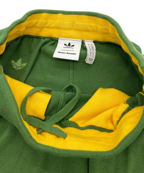 adidas Originals（アディダスオリジナル）adidas originals (アディダスオリジナル) WALES BONNER (ウェールズボナー) NEW KNIT TRACK PANT グリーン×イエロー サイズ:Mの古着・服飾アイテム