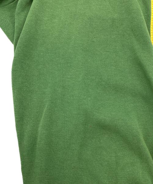 adidas Originals（アディダスオリジナル）adidas originals (アディダスオリジナル) WALES BONNER (ウェールズボナー) NEW KNIT TRACK PANT グリーン×イエロー サイズ:Mの古着・服飾アイテム