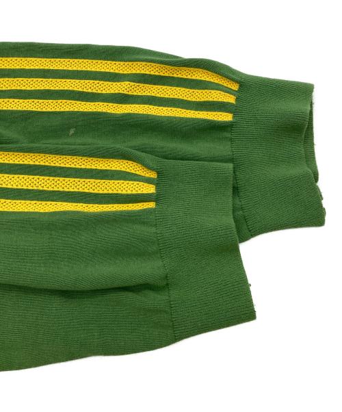 adidas Originals（アディダスオリジナル）adidas originals (アディダスオリジナル) WALES BONNER (ウェールズボナー) NEW KNIT TRACK PANT グリーン×イエロー サイズ:Mの古着・服飾アイテム