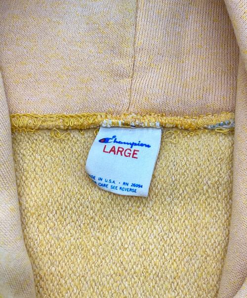 Champion（チャンピオン）Champion (チャンピオン) 80ｓ トリコタグ パーカー イエロー サイズ:Lの古着・服飾アイテム