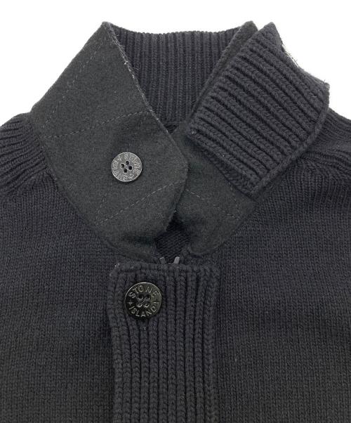 STONE ISLAND（ストーンアイランド）STONE ISLAND (ストーンアイランド) ボタンカーディガン ブラック サイズ:Mの古着・服飾アイテム