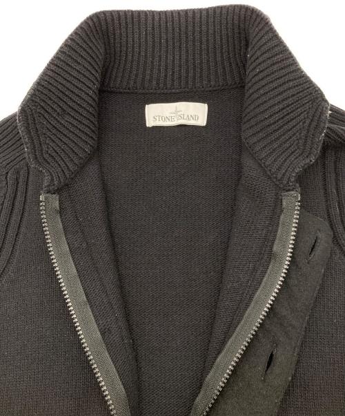 STONE ISLAND（ストーンアイランド）STONE ISLAND (ストーンアイランド) ボタンカーディガン ブラック サイズ:Mの古着・服飾アイテム