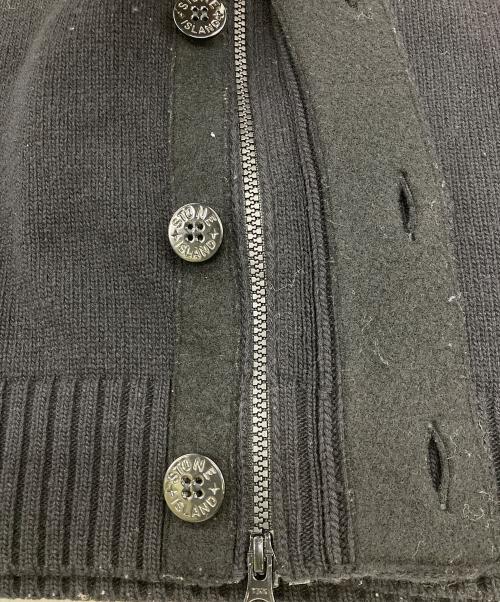 STONE ISLAND（ストーンアイランド）STONE ISLAND (ストーンアイランド) ボタンカーディガン ブラック サイズ:Mの古着・服飾アイテム