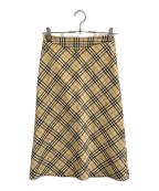 BURBERRY BLUE LABELバーバリー ブルー レーベル）の古着「ノバチェックスカート」｜ベージュ