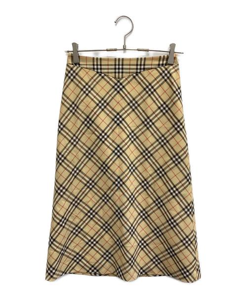 BURBERRY BLUE LABEL（バーバリー ブルー レーベル）BURBERRY BLUE LABEL (バーバリー ブルー レーベル) ノバチェックスカート ベージュ サイズ:36の古着・服飾アイテム