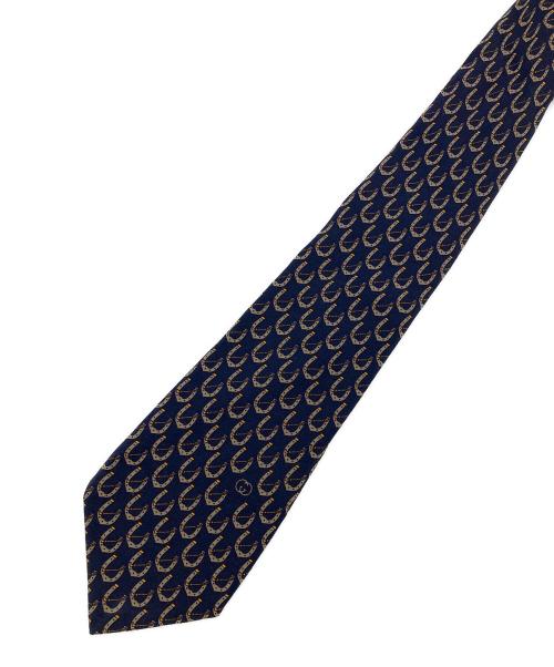 GUCCI（グッチ）GUCCI (グッチ) OLDホースビット柄ネクタイ ネイビー サイズ:140ｃｍの古着・服飾アイテム