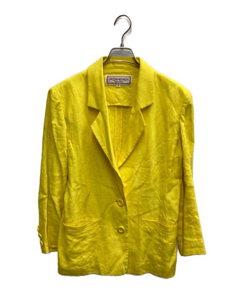 Yves Saint Laurent（イヴサンローラン）Yves Saint Laurent (イヴサンローラン) テーラードジャケット イエロー サイズ:Sの古着・服飾アイテム