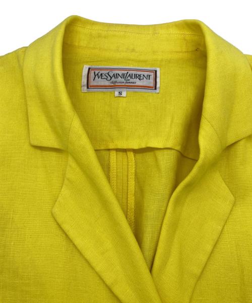 Yves Saint Laurent（イヴサンローラン）Yves Saint Laurent (イヴサンローラン) テーラードジャケット イエロー サイズ:Sの古着・服飾アイテム