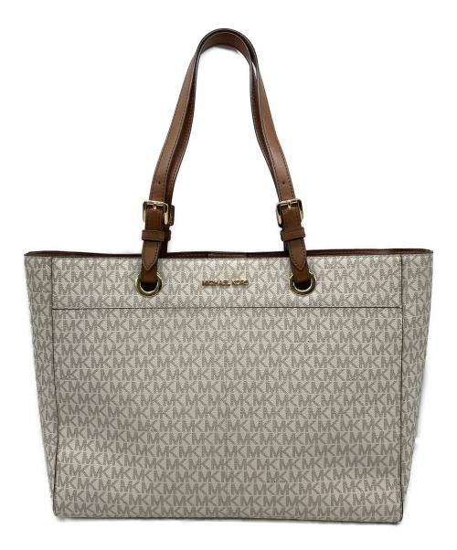 MICHAEL KORS（マイケルコース）MICHAEL KORS (マイケルコース) シグネチャートートバッグ ベージュの古着・服飾アイテム
