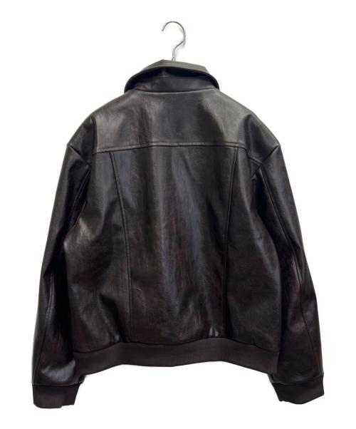 UNCRUISE（アンクルーズ）UNCRUISE (アンクルーズ) エコレザーファイアーマンジャケット ブラウン サイズ:SIZE3の古着・服飾アイテム