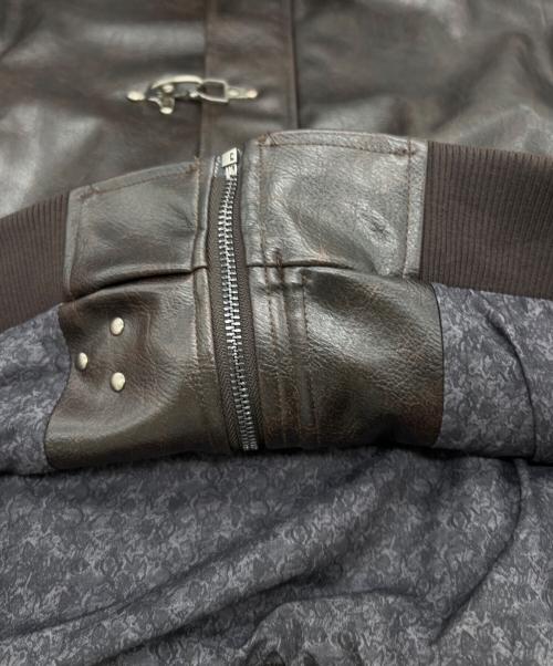 UNCRUISE（アンクルーズ）UNCRUISE (アンクルーズ) エコレザーファイアーマンジャケット ブラウン サイズ:SIZE3の古着・服飾アイテム