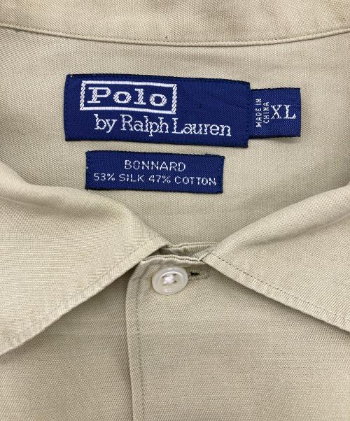 POLO RALPH LAUREN（ポロ・ラルフローレン）POLO RALPH LAUREN (ポロ・ラルフローレン) BONNARD　シルクコットンシャツ ベージュ サイズ:XLの古着・服飾アイテム