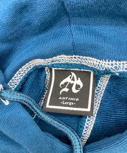 ANTIMID（アンチミッド）ANTIMID (アンチミッド) STITCH HOODIE ブルー サイズ:Lの古着・服飾アイテム