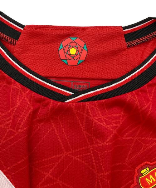 adidas（アディダス）adidas (アディダス) ゲームシャツ レッド サイズ:XLの古着・服飾アイテム