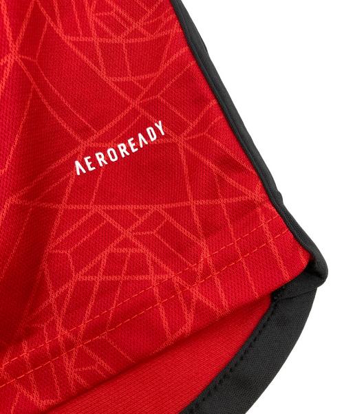 adidas（アディダス）adidas (アディダス) ゲームシャツ レッド サイズ:XLの古着・服飾アイテム